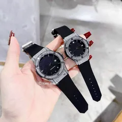 [ Yumi Store ] Đồng Hồ Cặp Nam Nữ SPOST Dây Cao Su Non Mặt Đính Đá Cá Tính Sang Trọng