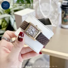 CHÍNH HÃNG Đồng Hồ Nữ YUMI COMLOVER Dây Da Vuông Vintage Siêu Hot