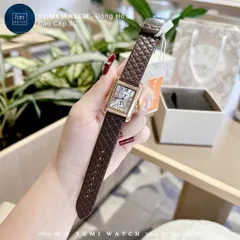CHÍNH HÃNG Đồng Hồ Nữ YUMI COMLOVER Dây Da Vuông Vintage Siêu Hot
