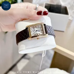 CHÍNH HÃNG Đồng Hồ Nữ YUMI COMLOVER Dây Da Vuông Vintage Siêu Hot