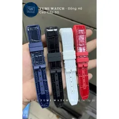 Bộ dây FRANKLER đồng hồ cao su phủ da cao cấp 20x16mm, không kèm chốt + ốc