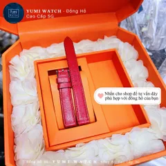Dây da đồng hồ nam nữ PU mềm mại, khóa kim chắc chắn