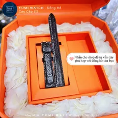 Dây da đồng hồ nam nữ PU mềm mại, khóa kim chắc chắn