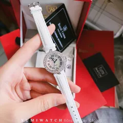 [ Yumi Store ] Đồng Hồ Nữ ROCROWN Dây Da Mặt Tròn Đá Pha Lê Siêu Sang. Thời Trang