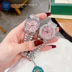 Đồng Hồ Nữ Yumi Oleeex Mặt Hồng Thời Trang, Hàng Cao Cấp Kèm Hộp