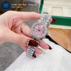 Đồng Hồ Nữ Yumi Oleeex Mặt Hồng Thời Trang, Hàng Cao Cấp Kèm Hộp