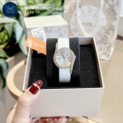 [ CHÍNH HÃNG ] Đồng Hồ Nữ YUMI Comlover Mặt Đính Đá Dây Da Thời Trang Cao Cấp fullbox