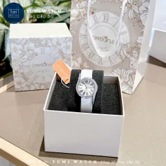 [ CHÍNH HÃNG ] Đồng Hồ Nữ YUMI Comlover Mặt Đính Đá Dây Da Thời Trang Cao Cấp fullbox