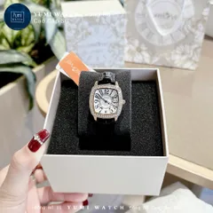 CHÍNH HÃNG Đồng Hồ Nữ YUMI COLOVER Mặt Vuông Đính Đá Dây Da Cao Cấp