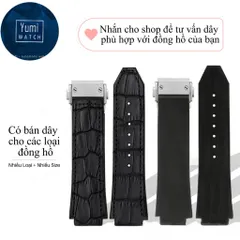 Bộ dây thay thế cho đồng hồ BLL , Dây Cao Su + Phủ Da , Dây Loại 1 CAO CẤP
