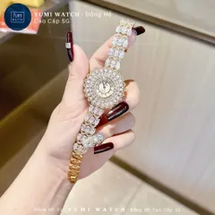 [ Yumi Store ] Đồng Hồ Nữ Pha Lê CROWN Sang Trọng , Kiểu Dáng Hoa Tuyết Siêu Hot