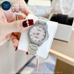 CHÍNH HÃNG Đồng Hồ Nữ YUMI COLOVER Dây Thép Không Gỉ Mặt Tròn đính đá Cao Cấp