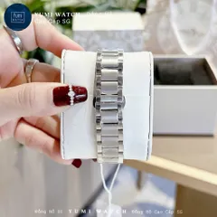 CHÍNH HÃNG Đồng Hồ Nữ YUMI COLOVER Dây Thép Không Gỉ Mặt Tròn đính đá Cao Cấp