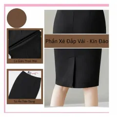 VÁY BÚT CHÌ TUYẾT MƯA VITEX NỮ CÔNG SỞ – LƯNG LIỀN 50CM