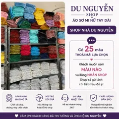 Áo Sơ Mi Màu Tay Ngắn Lụa Nhung Du Nguyễn