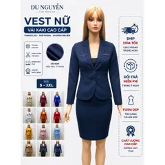 VEST KAKI NỮ CÔNG SỞ TAY DÀI CAO CẤP – FORM ĐẸP NHIỀU MÀU