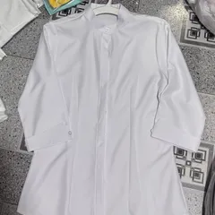 Áo Sơ Mi Nữ Công Sở Du Nguyễn Trắng Tinh Che Nút Tay Dài Tay Lỡ Cổ Tàu Thanh Lịch Size S-4XL