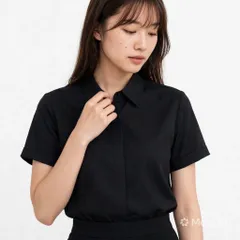 Áo sơ mi đen nữ công sở tay dài, tay ngắn che nút du nguyễn lụa nhung thanh lịch