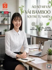 Áo Sơ Mi Nữ Vải Bamboo Sợi Tre Cao Cấp - Tay Dài Và Tay Ngắn Không Nhăn, Thoáng Mát (Trắng Tinh / Trắng Kem)