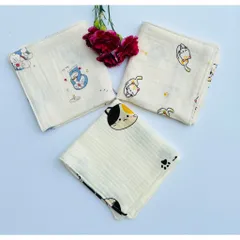 Khăn mặt, khăn sữa chất xô muslin 4 lớp mềm mại an toàn với da em bé.