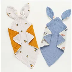 Khăn doudou - Khăn xoa dịu - chất liệu muslin dễ thương, an toàn cho bé