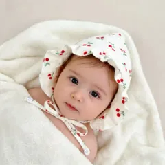 Mũ vải bonnet chất muslin, linen cho bé gái - baby bonnet