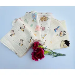 Khăn mặt, khăn sữa chất xô muslin 4 lớp mềm mại an toàn với da em bé.