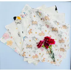 Khăn mặt, khăn sữa chất xô muslin 4 lớp mềm mại an toàn với da em bé.
