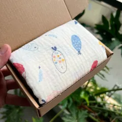 Khăn tắm xô muslin 4 lớp 2 mặt hiệu suất thấm hút cao và thân thiện với da CindyKids