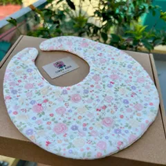 Yếm vải xô muslin 2 mặt hoạ tiết tròn thấm hút tốt nhà Cindy