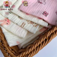 Gói khăn sữa xô muslin, khăn mặt muslin 2 lớp mềm mại thân thiện với da em bé