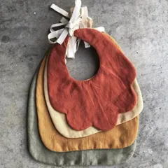 Yếm Linen cho bé - Yếm ăn dặm, yếm cổ xinh xắn thoáng mát thấm mồ hôi tốt cho mùa hè