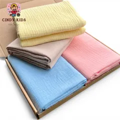 Khăn Xô Muslin 100x70cm – Khăn Cotton Trơn Màu Mềm Mịn, Thấm Hút Tốt, Khăn Đa Năng Gia Đình