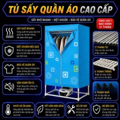 Tủ Sấy Quần Áo Cỡ Lớn Khung INOX Chắc Chắn,Chạy Êm Không Gây Ồn