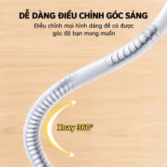 Đèn Bàn Học Đọc Sách Tích Điện Bảo Vệ Mắt Cảm Ứng 3 Chế Độ Ánh Sáng Có Hốc Để Đồ Tiện Lợi