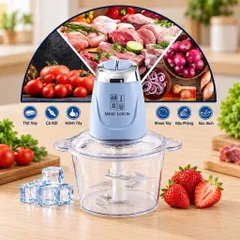 Máy Xay Thực Phẩm Đa Năng Cối Thuỷ Tinh, Xay Thịt Xay Thức Ăn Công Suất Lớn 500w, Dung Tích 3.5L