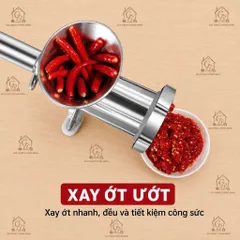 Máy Xay Quay Tay Xay Thịt - Cua - Cá, Đùn Xúc Xích, Xay Tất Cả Các Loại Thực Phẩm Sắc Bén Tiện Dụng Cho Nhà Bếp