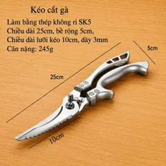 Kéo Đa Năng SK5 Cắt Gà , Vịt , Ngan - Cắt Xương Cộng Lực Siêu Bén Đa Năng Chất Liệu Thép Không Gỉ Cứng Cáp Siêu Bền
