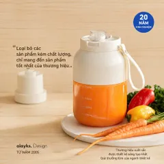 Máy Xay Sinh Tố Cầm Tay GROPA,Xay Nhuyễn , Làm Sinh Tố Hoa Quả,Tặng Kèm Nắp Và Ống Hút,Dung Tích 1000ml