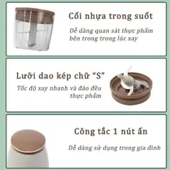 Máy Xay Thịt OSAKA Nắp Đồng Nhỏ Gọn, Mạnh Mẽ-Máy Xay Sinh Tố Nhỏ Gọn Tiện Lợi