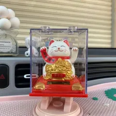Mèo Thần Tài Màu Trắng Năng Lượng Mặt Trời Tự Động Vẫy Tay Cảm Ứng Ánh Sáng Trang Trí Bàn làm Việc