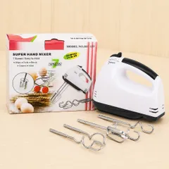 Máy Đánh Trứng Cầm Tay 7 Tốc Độ Tặng 4 Đầu Đánh Cao Cấp, Nhiều Chức Năng Hoạt Động Mạnh Mẽ Sử Dụng Tiện Lợi