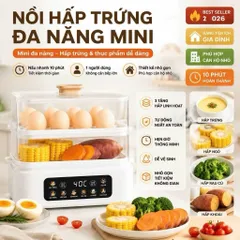 Nồi hấp điện đa năng 3 tầng tiện lợi dung tích 19 lít nhiệt mạnh nóng nhanh BH 12 tháng