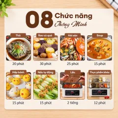 Nồi hấp điện đa năng 3 tầng tiện lợi dung tích 19 lít nhiệt mạnh nóng nhanh BH 12 tháng