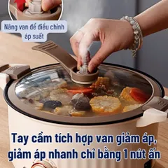 Nồi Áp Suất Đa Năng Điện Tử Dung Tích Nồi 5L Size 28cm, Công Suất 800w, Nhiều Chế Độ Nấu, Có Chống Dính