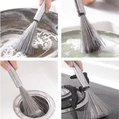 Chổi Cọ Nồi Nhiều Sợi Li Ti  Cọ Chảo Inox 201/304 Bàn Chải Chà Nồi Đánh Bóng Loại Bỏ Rỉ Sét Tiện Dụng Có Cán Cầmi
