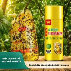 Chai Keo Xịt Bẫy Ruồi Vàng 260ml - Thu Hút Côn Trùng,Ruồi, Dính Chắc, Hiệu Quả Cao, Dùng Cho Vườn & Trang Trại