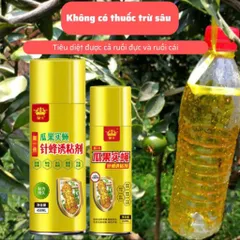 Chai Keo Xịt Bẫy Ruồi Vàng 260ml - Thu Hút Côn Trùng,Ruồi, Dính Chắc, Hiệu Quả Cao, Dùng Cho Vườn & Trang Trại