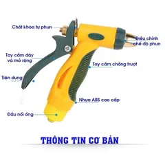 Bộ Vòi Xịt Tăng Áp Vòi Xịt Cầm Tay Các Loại Dây 5-10-15-20-30 MÉT Phù Hợp Tưới Cây, Rửa Xe, Rửa Sân Chất Liệu PE