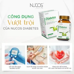 ✅[CHÍNH HÃNG] (MÃ: SPFO95) Viên Uống Nucos Diabetes Giúp Ổn Định Đường Huyết Tăng Sức Khỏe Tim Mạch Hộp 30 viên